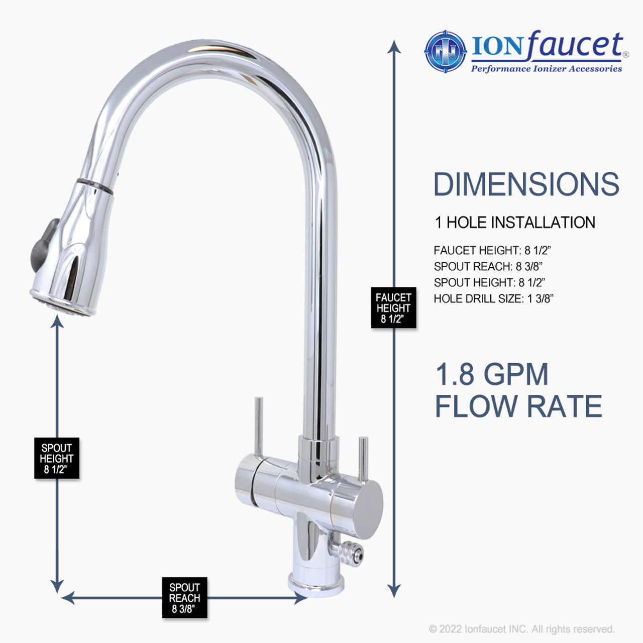 IonKitchen Faucet (Polished Chrome)